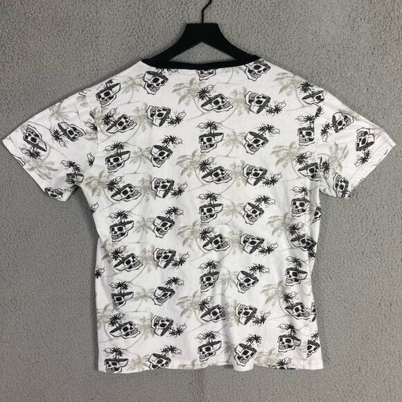 WXYZ Men's Graphic Print T-Shirt White Size‎ L Short Sleeve Crew Neck Summer Top - Picture 6 of 10